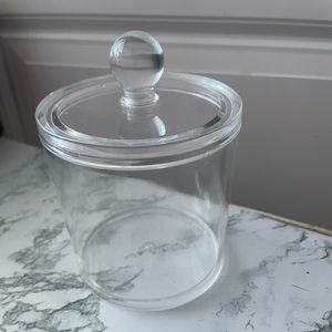 Clear acrylic jar